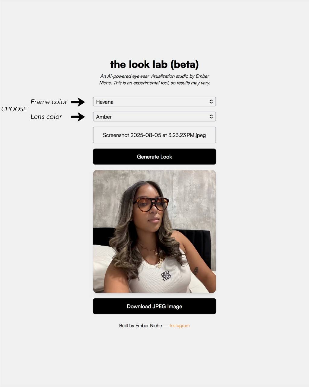 Look Lab Tool Interface