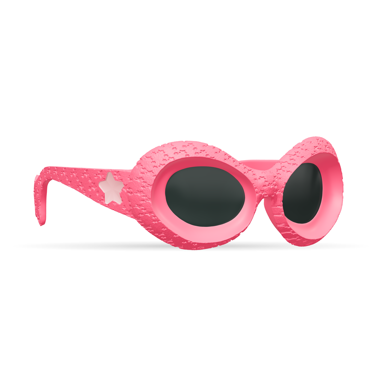 Infy Spicy Pink sunglasses, three-quarter studio render